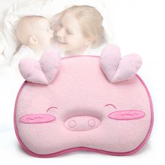 竺梅婴儿枕头防偏头定型枕0-6个月新生儿可调节卡通哺乳枕秋冬软
