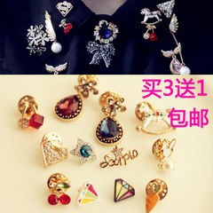 Shanzai mail Europe, America, Japan and South Korea led pin collar-pin female scarf buckle sweater shirt collar clip brooch pin brooch