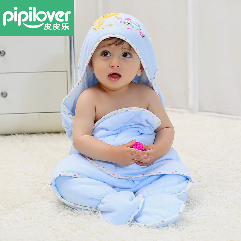 皮皮乐 棉婴儿新生儿抱被 春秋夹棉包被套头 宝宝用品保暖产品展示图4