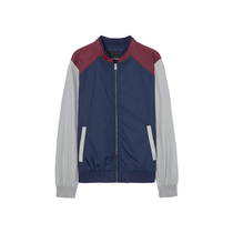 美特斯邦威2015秋装新款男拼接化纤茄克吊牌价239