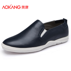 Aucom daily casual shoes men's shoes men's new leather summer comfort toe casual shoes men's shoes