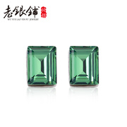 925 fungus nail earrings women''s Europe and Ruili jewelry spring/summer fashion jewelry green and fragrant Wild gift
