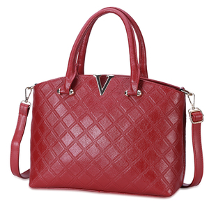 chloe nile酒紅色價格 D004-2 Women Handbag 手提單肩斜跨包酒紅色PU皮女士包包 chloe包nile