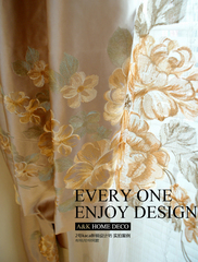 贵族豪宅风格布料定制高档客厅欧式经典绣花丝质布艺成品遮光窗帘