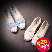 Betty light canvas shoes and breathable in summer Korean low white shoes shoes shoes lazy people a solid color student shoes