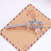 Good jewelry spring clip top clip hair accessories hair clip hairpin rhinestone Butterfly hair clip package mail