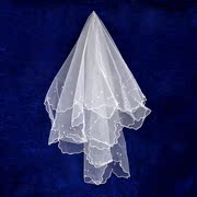 Good pretty new wedding decorated veil stick Pearl scallop Korean bride wedding Bridal Veil accessories Studio photo