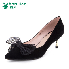 Hot spring of 2016 new sweet beautiful bow shoes shoes asakuchi high heel stiletto pointy shoes H04W6122