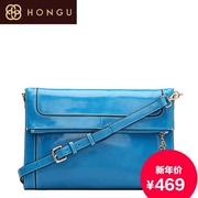 Honggu red anti-Buffalo Valley 2015 new bright Candy-colored leather bags shoulder slung bags 6269