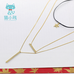 猫小贱原宿三圈星星项圈 choker 韩版项链颈圈锁骨链 新品 礼物