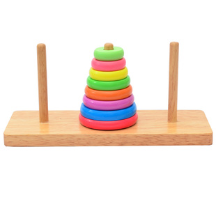 木制汉诺塔儿童益智力宝宝早教玩具1-2-3-4-5-6岁宝宝木质叠叠乐