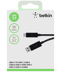 贝尔金 Type-c belkin 高速数据传输USB3.1,USB-A转USB-C连接线