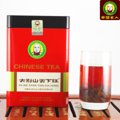 华国茗人大别山天下红茶 2016茶工夫红茶手工茶罐装100g*2茶叶