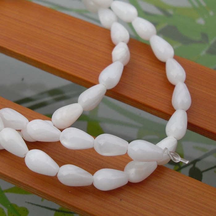 天然贝壳珍珠母贝美国贝4769mm白贝水滴隔珠子diy饰品配件