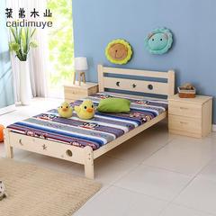 菜弟木业包邮环保儿童床简约现代松木床实木床1.2单人床1.5双人床