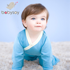 美国babysoy 宝宝衣服新生婴儿连体衣春夏季0-3-6个月哈衣和尚服
