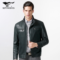 七匹狼2015秋装新款男士夹克立领夹克外套商务男装茄克衫男1804