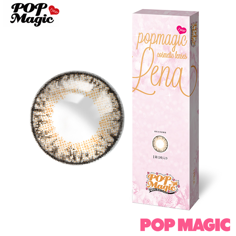 PopMagic美瞳棕色混血年抛1片装小直径lena系列近视彩色隐形眼镜产品展示图4