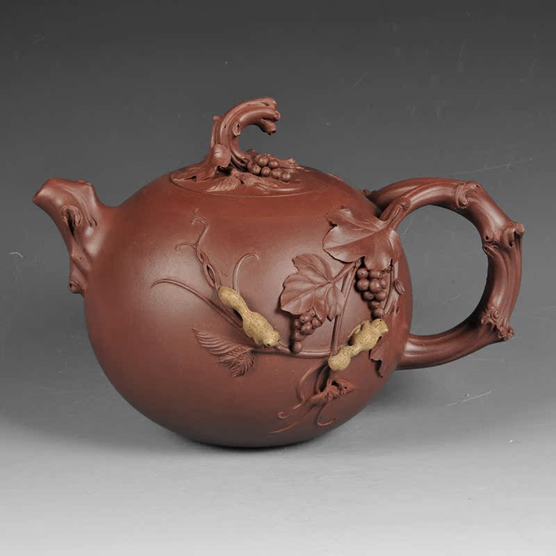 百年利永 宜兴紫砂壶 汪寅仙 松鼠葡萄