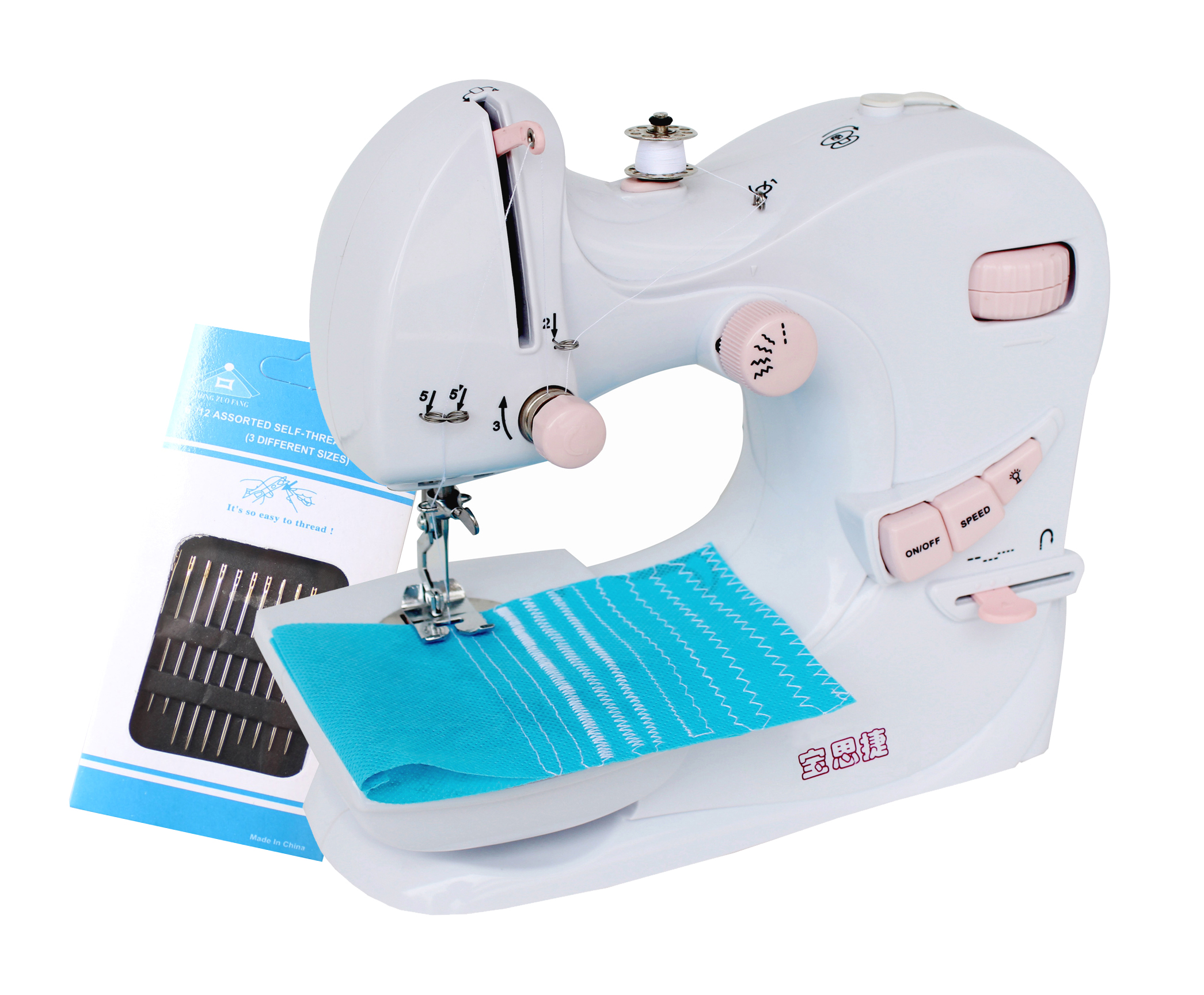 宝思捷缝纫机162电动台式小型迷你多功能缝纫机锁边小缝纫机手动