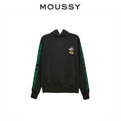 MOUSSY 2016冬季新品 宽松 纯色 字母米奇图案卫衣 0109AQ90-5520