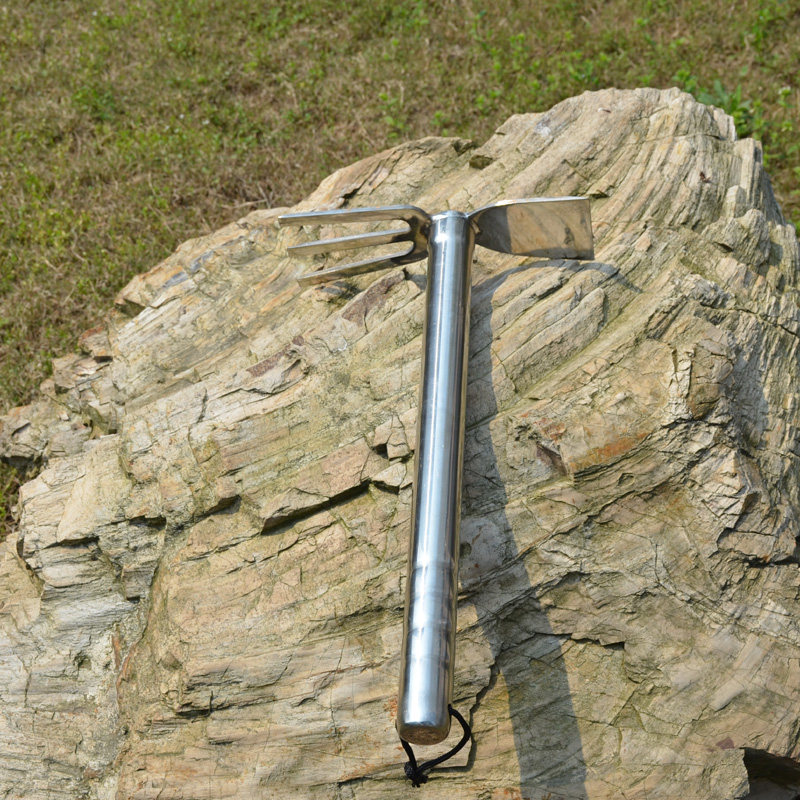 不锈钢两用锄耙四齿耙户外小锄头农具园林工具园艺工具