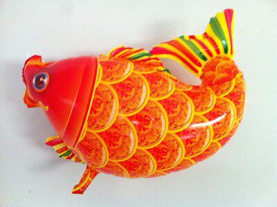 气球福鱼空气氮气氦气飘空卡通园形造型福字气球