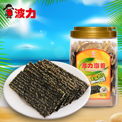 【波力海苔原味100g/罐】寿司海苔即食 儿童零食小吃紫菜片食品