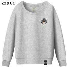 ZZ＆CC韩版新款流行卡通印花修身圆领上衣全棉休闲运动外穿打底衫