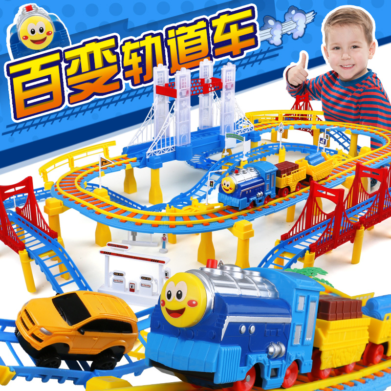 顽兔托马斯小火车套装电动轨道车小汽车火车头儿童玩具男孩3-6岁4产品展示图2
