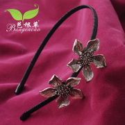 Bagen grass headband flower Bauhinia card issuing alloy headband tiara hair headband a narrow side Korea