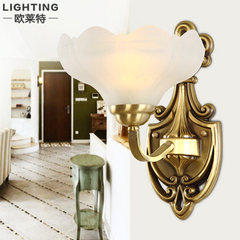 全铜欧式客厅壁灯 卧室壁灯床头灯 简约中式壁灯 楼梯过道灯饰