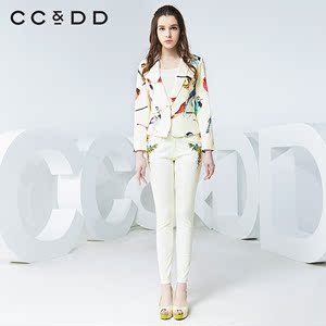 CCDD2016春装专柜正品新款女款时尚通勤薄外套修身短款小西装