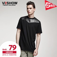 Viishow2015 summer dress new short sleeve t-shirt in Europe and fight black short sleeve t shirt cotton half sleeve bottoming shirt