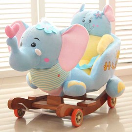 蓝鱼大号大象儿童木马摇马音乐摇椅婴儿玩具宝宝早教益智生日礼物