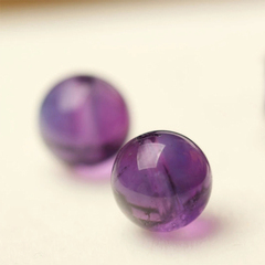 DIY乌拉圭紫水晶散珠 配件隔珠 珠紫晶圆珠子隔珠配珠