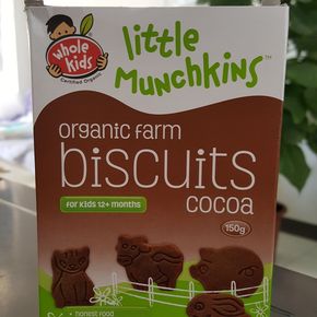 澳洲直邮littlemunchkins有机儿童动物饼干巧克力味12月以上