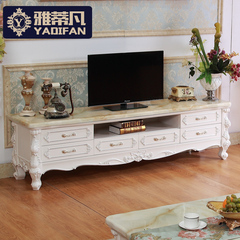 雅蒂凡 欧式大理石电视柜 美式全实木卧室家具天然客厅家具C02