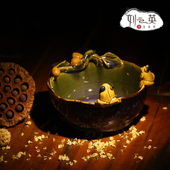 刘云英创意个性陶瓷多肉植物花盆复古花盆纯手工家居饰品桌面花盆
