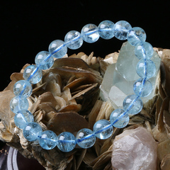 Precious Crystal natural Brazil the ice kind of female sleek Sea Blue aquamarine bracelet bracelets patrons seconds