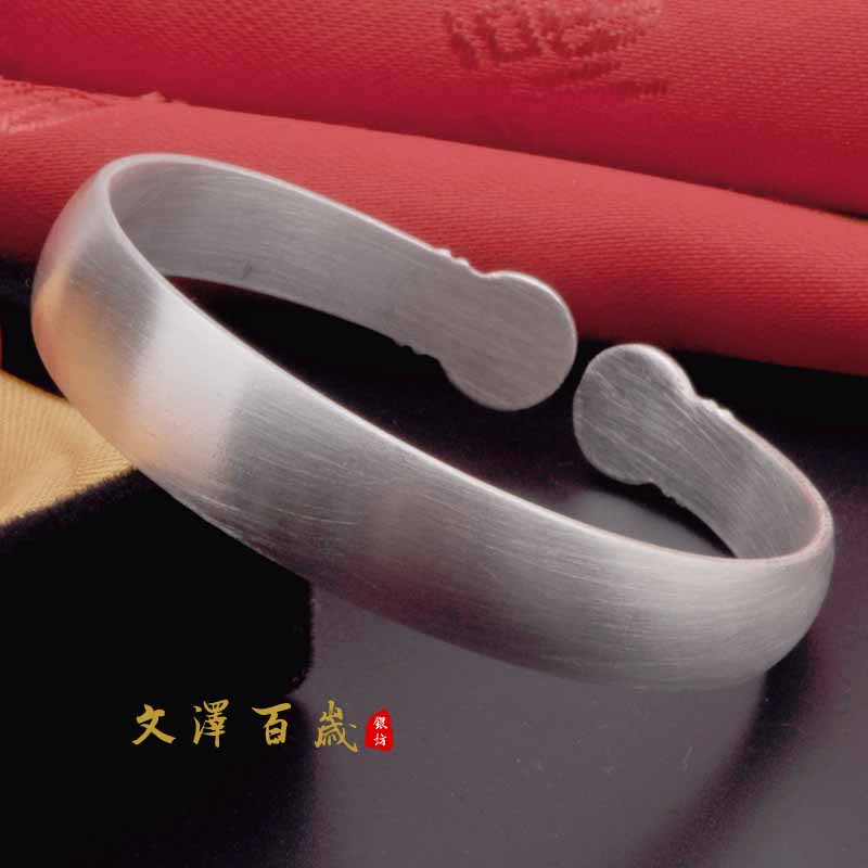 文泽百岁银坊银手镯情侣银饰 光面圆头足银手镯手工定做NO071|msdalam kategori Aksesori/Barang Kemas Fesyen, gelang - dari Buy2taobao.com untuk memberikan perkhidmatan ejen Taobao profesional membeli
