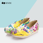 IIXVIIX 2015 new graffiti cute fun shoes with low heels and comfortable shoes for Chao SN51130169