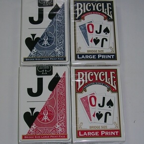 美国进口bicyclelargeprintbridgesize大号桥牌单车扑克牌