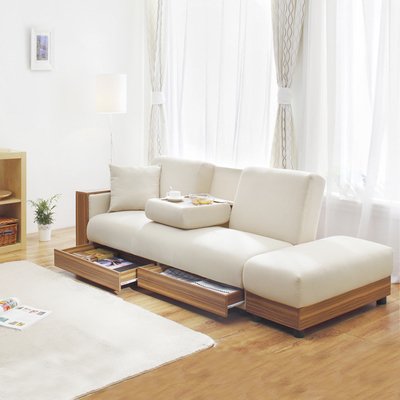 布艺沙发床 日式多功能沙发床 收纳可拆洗 双人小户型折叠沙发床