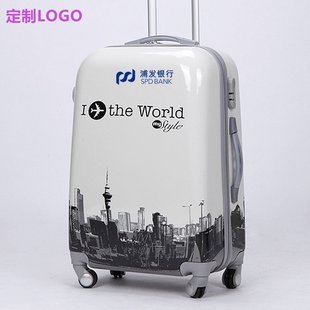 gucci氧化的logo在賣 2020城市印花拉桿箱學生行李箱24寸創意訂制logo旅行箱萬向輪熱賣 gucci包的logo