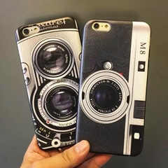 独家定制款 韩国复古照相机手机壳 苹果6/6P手机套 全包黑边软壳