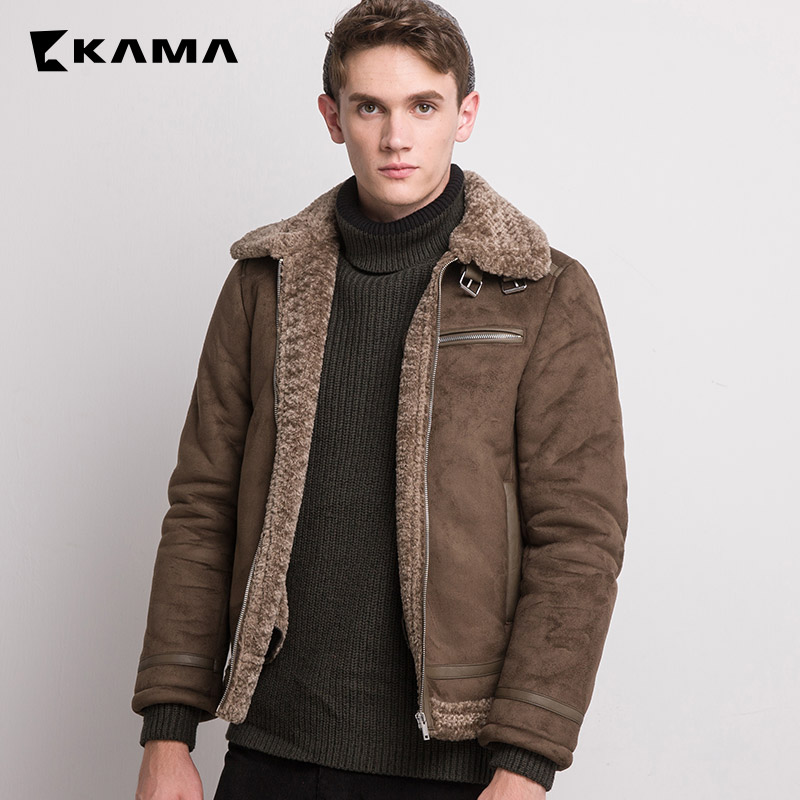 卡玛KAMA2016冬季新款短款翻领加厚棉衣棉服男棉袄外套2416707产品展示图1