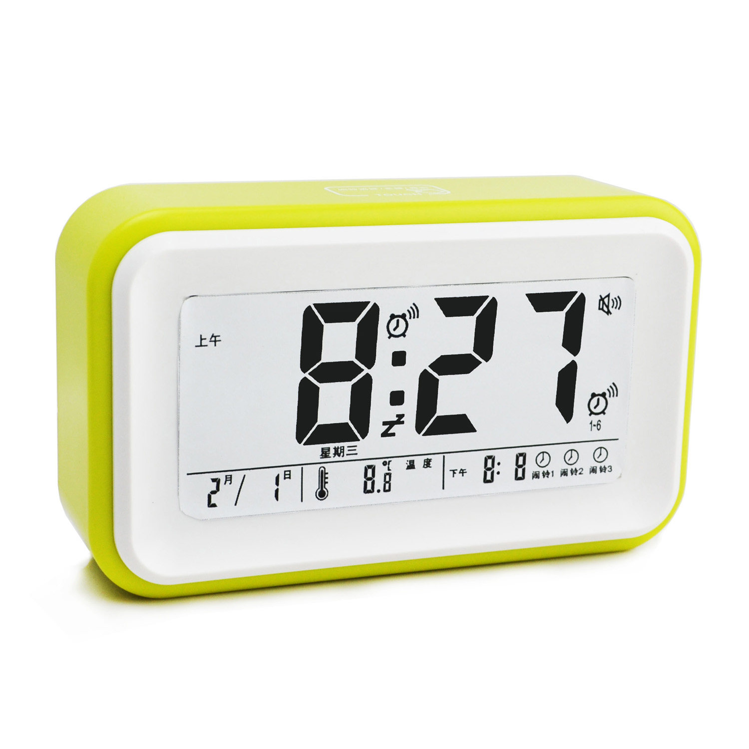 传光触摸感应音乐铃静音电子聪明钟大闹钟床头学生创意夜光时钟表