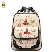 Northern bag spring 2016 schoolbag backpack new Korean wave cartoon graffiti women Pu leather shoulder bag handbag