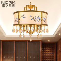 NORK/诺克灯具 新中式全铜吊灯水晶灯饰客厅餐厅灯卧室吊灯504829